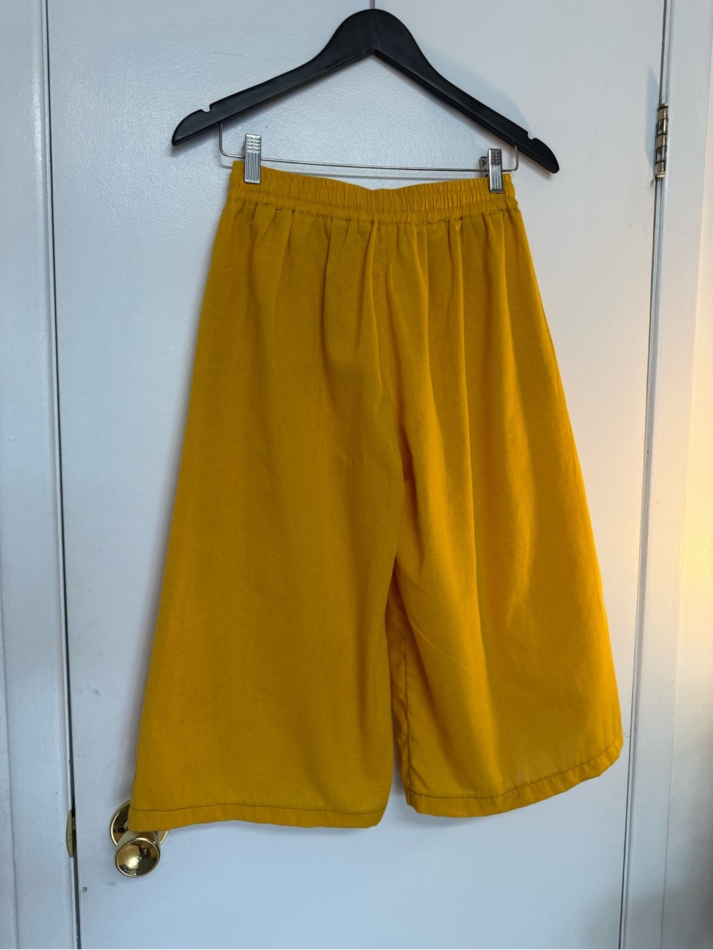 Mustard Wide Leg Drawstring Pants - Picture 2 of 2